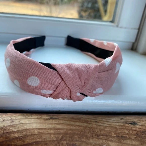Anthropologie Pink Polk A Dot headband - Picture 6 of 7